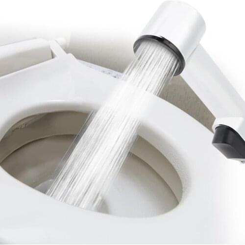 Toilet Bathroom Bath Electroplate Toilet Bidet Adapter Spray Handhold Shower Head Wall Bracket Hose Kit