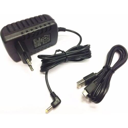 DC 4.0*1.7mm AC/DC Power Charger Adapter +USB MIcro 5pin PC Cord for Sony eReader PRS-600 BC 600SC 600LC