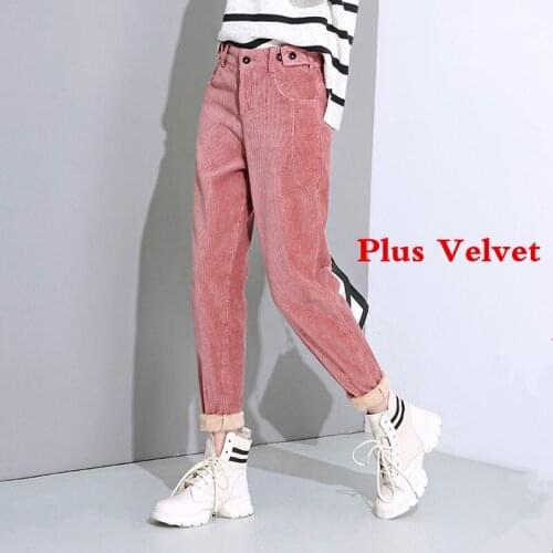 Spring Autumn Pants Plus Velvet Women Pants High Waist Pants Plus Size/Harem Pants Plus Size Trousers Loose Women Sweaterpant