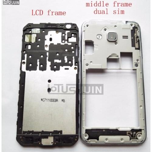 Dual sim Middle Housing Frame Cover + LCD Front Display Frame Bezel for Samsung Galaxy J320 J3 2016