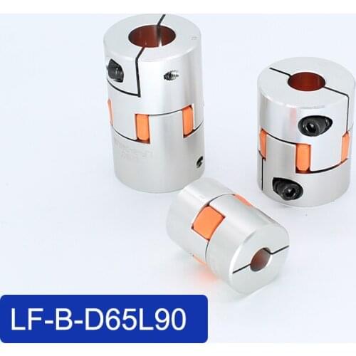 LONGWE 4 Jaw Shaft Plum Coupler D65 L90 CNC Moter Transit Flexible Coupling 12mm 14mm 17mm 22mm 38mm inside size for choose