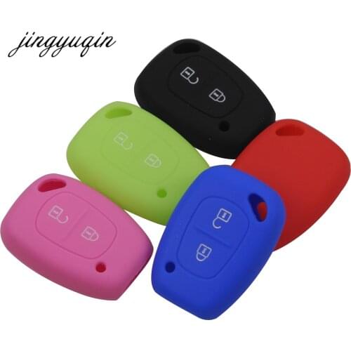 Jingyuqin 30pcs/lot Silicone Car key Fob Cover Case for Renault Vivaro Movano Traffic Master Kangoo for Nissan Opel Vauxhall