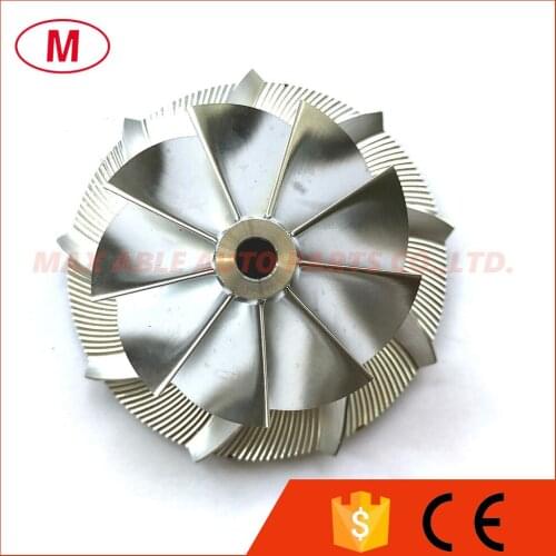 K16 45.79/67.00mm 9+0 blades Reverse Performance Turbo Billet compressor wheel/Aluminum 2618/Milling wheel for Turbocharger CHRA