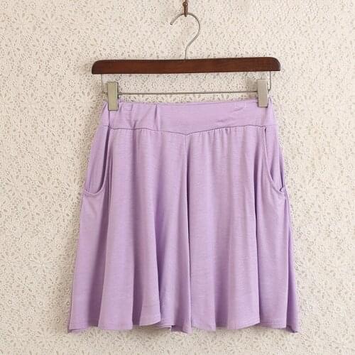 Summer Loose Casual Hot Mini Sexy Shorts Skirt Gym Jogger Modal Female High Waist Wide Leg Pleated Thin Girl Large Size Sport