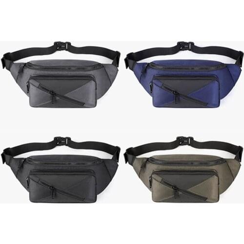 Fashion Chest Bags Men Belt Waist Pack Nylon Waterproof Crossbody Bag Multi-Function Travel Phone Pouch Male Hip Fanny Pack