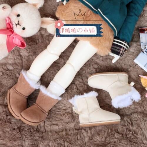 BJD Doll shoes bowknot Snow Boots OB11 Bear Girl MDD 1/6 1/4 Cloth 1/4 6 Doll shoes Accessories