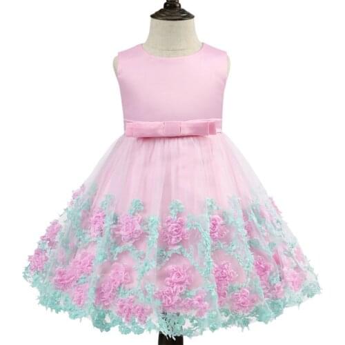 Fairy Flower Girl Dresses For Wedding First Holy Communion Cloth For Girls Childrn Kids Party Tulle Costume Girl Frocks 10 Years