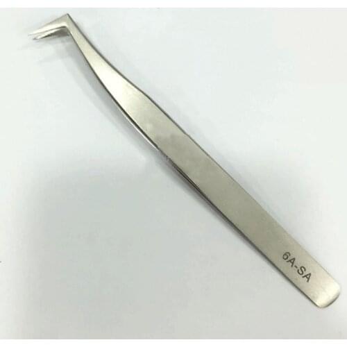 1PC New Professional 6A-SA Make Up Eyelash Tweezer Volume Stainless Steel Eyelash Extension Tools Lash Tweezer Makeup Kits