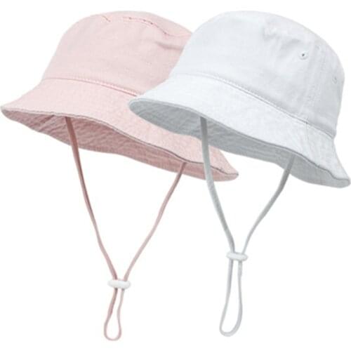 Childrens Summer Hat Girls Fisherman Hat Sun Cap Baby Wide Brim Beach Outdoor UV ProtectionHats For 3 Months To 5 Years Kids