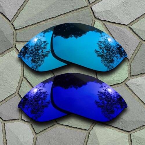 Sky Blue&Violet Blue Sunglasses Polarized Replacement Lenses for Oakley Half Jacket 2.0