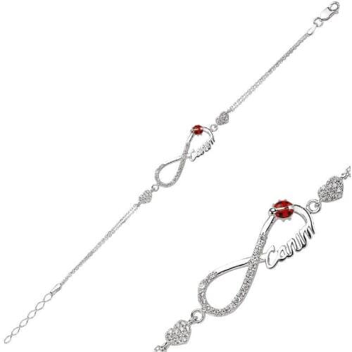 Tevuli 925 Sterling Silver Heart Infinity Dearie Womens Bracelet