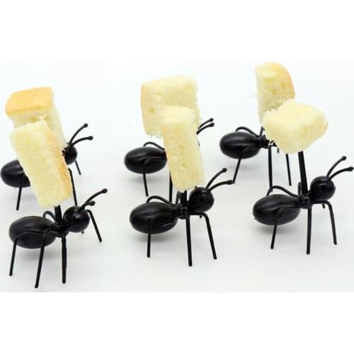 12pcs /Lot Halloween Party Funny Ant Fruit Fork Hawaii Ant Fruit Fork Tableware Multiple Use Snack Cake Dessert Forks For Party
