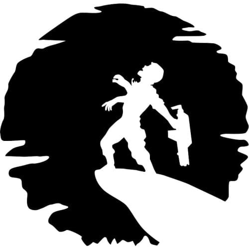 12.3cm*12.1cm HUNTERS Moon Alien Aliens Prometheus Moon Car Window Vinyl Decal Sticker S6-3379