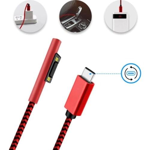 Type-C Power Charger Pd Fast Charging Cable for microsoft- Surface Pro 3 4 5 6 7