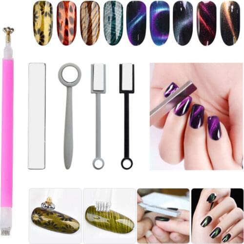 1pcs Nail Art Magnet Stick Cat Eye Effect Powerful Magnet Nail Tool Which Can Be Used To Polish The Nails with UV Gel for Cats