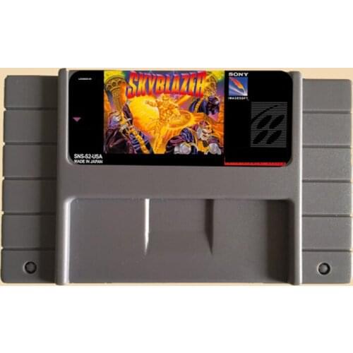 SkyBlazer 16 bit Big Gray Game Card For NTSC Game Console