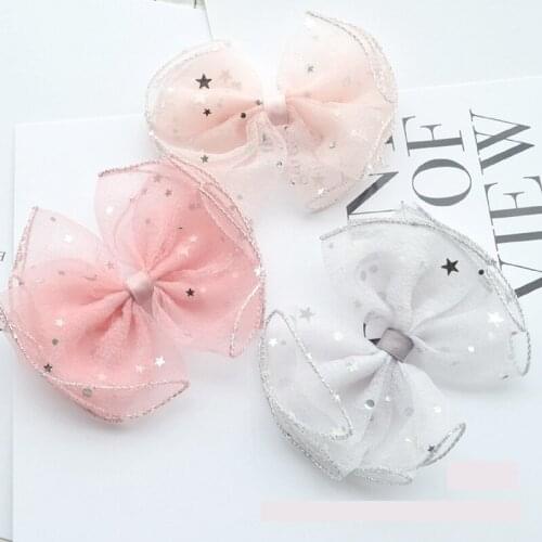 20m Ribbon Roll With Wire Edge Star Sequins For Girls Hairbows Hairbands Diy Bouquet Wrapping Bow Making Tulle Ribbon 50mm