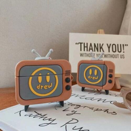 3D Creative Cartoon TV Pattern Case for AirPods 1 2 Wireless Bluetooth Earphone Cover for AirPods Pro Silicone Soft Case Ins