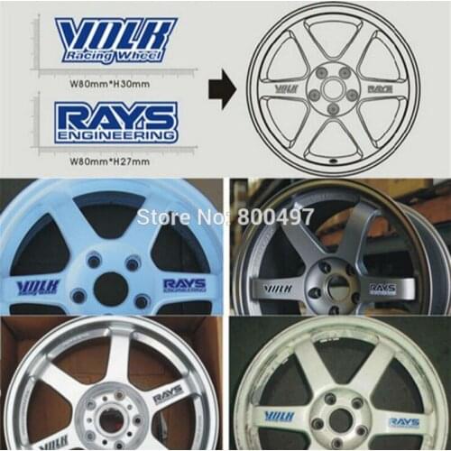 4 x Newest Funny Car Wheel Rim Decoration Sticker Series Car Accessories Decal for Rays Wheels Engineering
