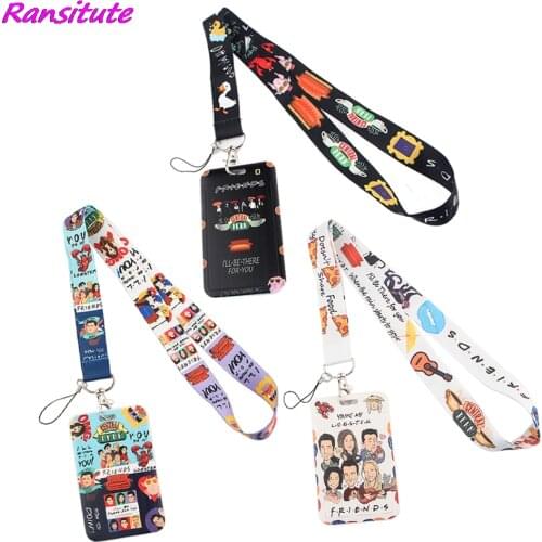 Ransitute R1388 Hot TV Show Friends Lanyards Id Badge Holder Keychain ID Card Pass Gym Mobile Badge Holder Lanyard Key Holder