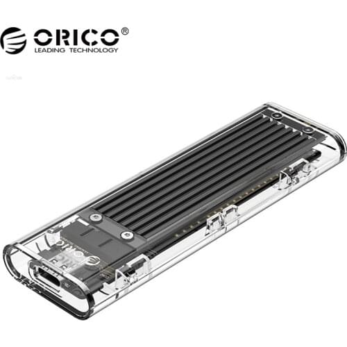 ORICO TCM2F-C3 M2 SSD Case NGFF M.2 to USB3.1 TYPE-C 5Gbps Transpare Hard Disk Drive Enclosure Support 2TB SSD Disk Box