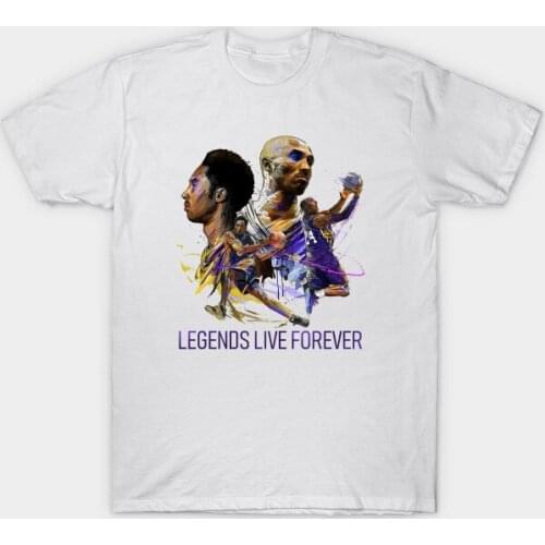 Black Mamba Basketball Legends Live Forever T-Shirt. Summer Cotton Short Sleeve O-Neck Mens T Shirt New S-3XL