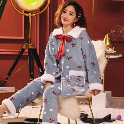 DIDUQIPAO Women's Warm Pajamas