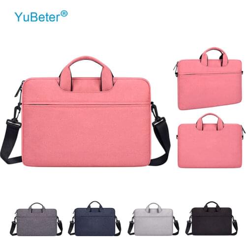 YuBeter Laptop Bags Sleeve PC Cases for MacBook Air Pro 12 13 14 15.6 Inch Notebook Computer Shoulder Pouch Women Men Briefcase