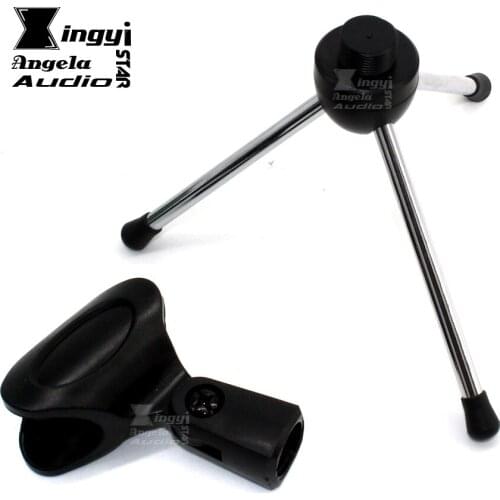 Desktop Table Handheld Mic Holder Tripod Clip Clamp Desk Studio Microphone Stand Mount For SHURE BETA 58A 57A 87A 87C PGA 48 58
