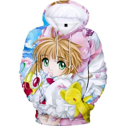 2021 New Arrival Cardcaptor Sakura 3D Hoodie Printed Mens and Womens Harajuku Style Sweatshirt Fashion casual Clothes
