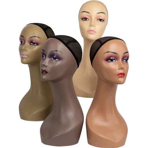 Wig Head Makeup Model Jewelry Display Manikin Wig Glasses Cap Display Holder Stand Mannequin Head Standing Mannequin Head