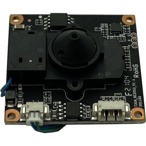 3MP T31N+GC2053 IP Camera Module Board Mini Lens IRC H.265 2304*1296 20FPS MIC Audio Interface ONVIF Motion Detection Radiator