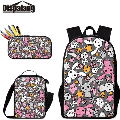 3 Pieces in 1 Set Cristiano Ronaldo Backpack for Girls Cool Lunch Box Container Students Book Bag Satchel for Children Pen Bags