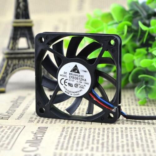 FOR Delta EFB0612HA 6010 12V 0.18A 6CM ultra-thin fan cabinet heat dissipation equipment Cooling fan