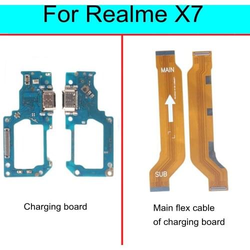 For Realme X7 USB Charging Dock Port Connector main Microphone Mic Audio jack Board flex cable