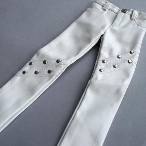 [wamami] 77 White Synthetic Leather Trousers/Pants MSD DOD 1/4 BJD Dollfie