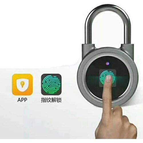 Keyless Fingerprint Lock APP Button Password Unlock Waterproof Anti-Theft Padlock Door Lock for Android iOS System