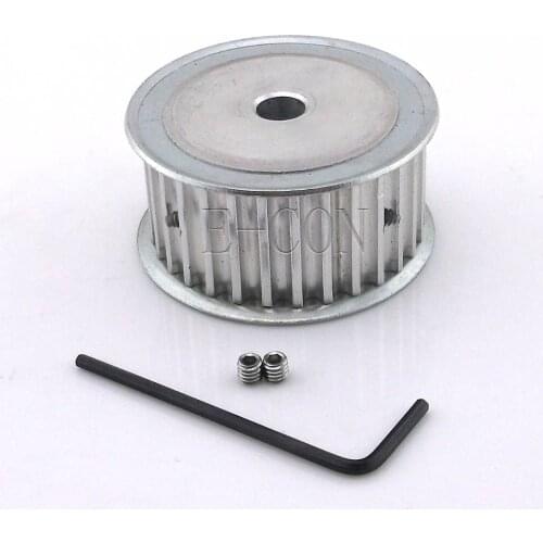 1pcs HTD5M30 Timing Pulley 30teeth Alumium Bore 6mm/6.35mm/8mm/10mm/12mm/12.7mm/14mm/15mm/17mm/20mm Teeth Width 21mm