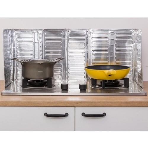 1Pc Foil Kitchen Cooking Frying Oil Splashing Protection Gas Stove Oil Removal Rust Kitchen Guard Against Stove Oil Splash Plate