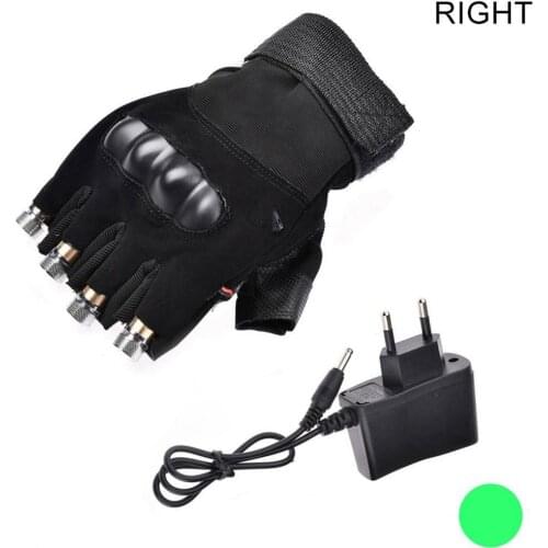 1Pc Left/Right Red/Green Laser Light flash finger Glove Dancing Stage Show Club Dress Up LED Robot Party Music-Atmosphere Props
