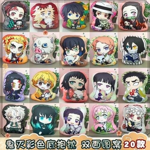 40CM Japan Cute Anime Demon Slayer: Kimetsu No Yaiba Tanjirou Nezuko Rengoku Kyoujurou Soft Plush Pillow Doll Toys Gift