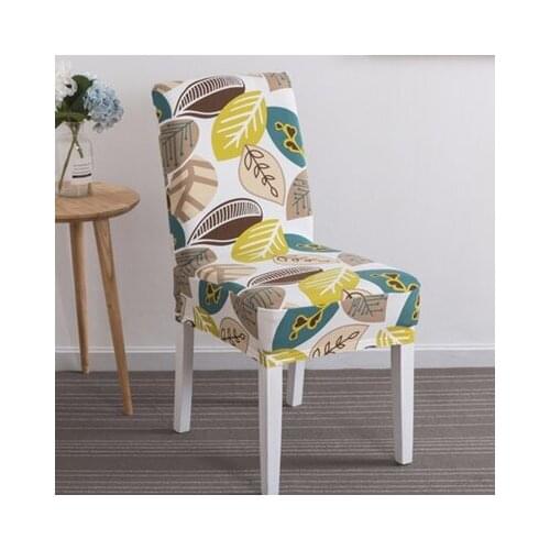50pcs/lot Printing Chair Cover elastic seat chair covers painting slipcovers Restaurant banquet hotel home decoration