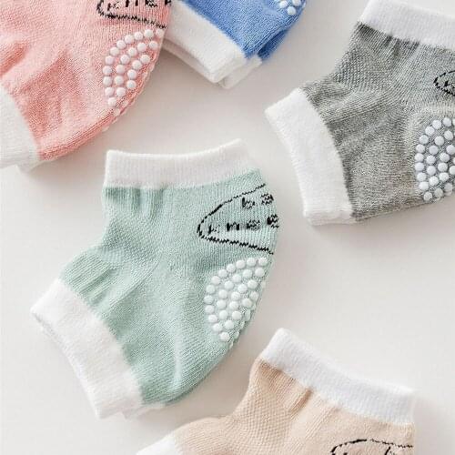 Kids Dot Cute Crawling Elbow Kneepad Cushion Toddlers Baby Girls Boys Knee Pads Protector Safety Mesh Infant Leg Warm