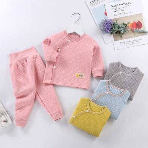 Baby Pajamas Autumn Winter Baby Girl Clothing Sets Long Sleeve 2PCS Outfits Cotton Newborn Warm Clothes Casual Baby Boy Sets