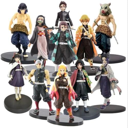 16cm Demon Slayer Kamado Tanjirou Agatsuma Zenitsu Hashibira Inosuke Kamado Nezuko Kochou Shinobu Giyuu Uzui action figure toys