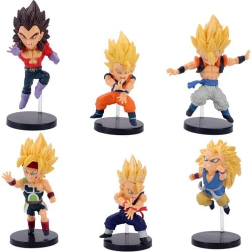 Classic Dragon Ball Super Saiyan Character Movable Doll Doll Boxed Decoration Toy Model Decoration Childrens Gift 6pcs pack