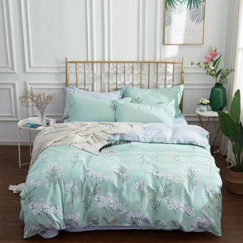 Kuup 100% Pure Cotton Luxury Bedding Set two sided Bedlinen Kid Boy Girl king Duvet Cover bed sheet pillowcase Adult Bedclothes