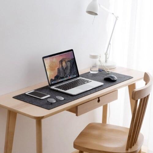 Computer Desk Mat Table Keyboard Mouse Pad Wool Felt Laptop Cushion Desk Mat Gamer Mousepad Temperament Felt Mat Simple Design