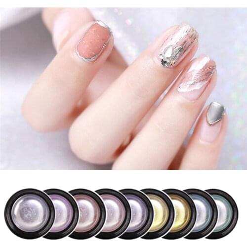 Nail Art Metal Painted Glue Phototherapy Glue Gold Silver Brushed Lasting Waterproof 8 Colors Optional Nail Art Cosmetics