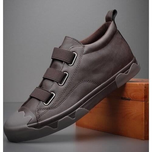 Brand New Mens Leather Shoes Korean Trend Comfortable Loafer Men Shoes British Fashion Men High Top Sneakers New Moccasins Men